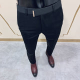 Spring Summer Men Pants Slim Korean Men Elasticity Casual Pants Fashion Business Dress Pants Male Wedding Party Suit Pant