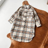 Ardm Coat Women Fashion Single Breasted Check Tweed Blazers Coat Vintage Long Sleeve Plaid Manteau Femme Outerwear Chic Top