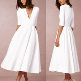 New High Quality White Dresses For Female Clothing  Summer Sexy Backless Women Dress Party And Wedding Elegant Lady Vestidos