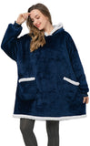 Oversized Hoodies Sweatshirt Women Winter Hoodies Fleece Giant TV Blanket With Sleeves Pullover Oversize Women Hoody Sweatshirts