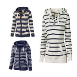 Striped Hoodies Women Coats Winter Sweatshirt Spring Long Sleeve Female Suit Women Clothing Plus Size Oversize Itself Hoody