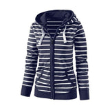 Striped Hoodies Women Coats Winter Sweatshirt Spring Long Sleeve Female Suit Women Clothing Plus Size Oversize Itself Hoody