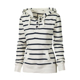 Striped Hoodies Women Coats Winter Sweatshirt Spring Long Sleeve Female Suit Women Clothing Plus Size Oversize Itself Hoody