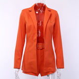 Women Jacket Blazer Suit Fashion Casual Ladies Solid Color Two Piece Autumn Winter Office Wear Elegant Suit Jacket Pants