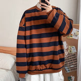 Spring Men Classic Striped Hoodies Mens Hip Hop Streetwear Sweatshirt Male Casual Trend Cotton Pullover M-5XL
