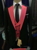 NUKTY Newest Men Suits 3 Piece Set Best Suit for Wedding Tuxedo Groom Best Man Blazer Singer Stage Dress Mariage Pant Vest Jacket