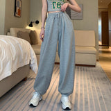 Nukty Pants Women Loose Leisure Student Simple Popular High Waist Drawstring Harem Trousers Feminino Lazy Fashion New Autumn Ulzzang
