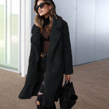 Autumn winter jacket female coat solid color fleece coats casual outerwear warm soft cardigan fur jackets female clothes