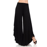 Irregular Ruffles Wide Leg Pants Women High Waist Pleated Pants Femme Fashion Sexy Casual Loose Streetwear Big Flare Trousers
