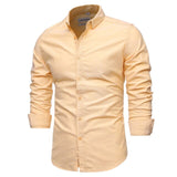 9 Colors New 100% Cotton Oxford Shirt Men Spring Casual Men Shirt Long Sleeve  Slim Fit Dress Shirts Men's Social Shirt
