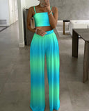 Nukty Women Studded Cutout Ruched Wide Leg Jumpsuit New Elegant Round Neck Sleeveless Long Pants Office Lady Casual Clothing New