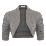 Women's Jackets Summer Autumn Comfy Lightweight Half Sleeve Open Front Shrug Bolero Wedding Party Formal Coat Outwear Ladies New