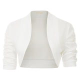 Women's Jackets Summer Autumn Comfy Lightweight Half Sleeve Open Front Shrug Bolero Wedding Party Formal Coat Outwear Ladies New