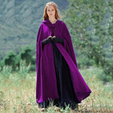 Women Winter Maxi Hooded Cape Coat Vintage Elegant Chic Shawl Loose Long Hooded Cloak Cape Ponchos Womens Wrap Coat