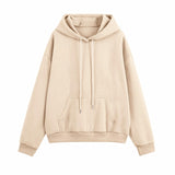 Hoodie 2 Pieces Set Women Autumn Solid Oversized Sweatshirt Set Casual Long Sleeve Fleece Tops Long Pants Tracksuit Suit Outfits