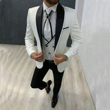Latest Coat Pant Designs White Men Suits for Wedding Suit Men Groom Blazer Tuxedo Slim Fit Costume Pour Hommes Terno Masculino