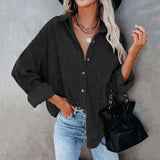 Nukty Autumn Corduroy Jacket Women Overshirt Shirt Jackets For Women Button Leopard Jacket Coat Women Female