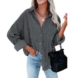 Nukty Autumn Corduroy Jacket Women Overshirt Shirt Jackets For Women Button Leopard Jacket Coat Women Female