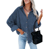 Nukty Autumn Corduroy Jacket Women Overshirt Shirt Jackets For Women Button Leopard Jacket Coat Women Female