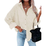 Nukty Autumn Corduroy Jacket Women Overshirt Shirt Jackets For Women Button Leopard Jacket Coat Women Female