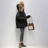 Hooded Overcoat Parka 3XL Down Padded Jacket Women Winter Cotton Coat Jackets Loose Korean Zipper Outerwear Female