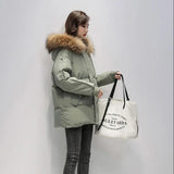 Hooded Overcoat Parka 3XL Down Padded Jacket Women Winter Cotton Coat Jackets Loose Korean Zipper Outerwear Female