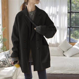 Trench Coat For Women Autumn And Winter New Korean Style High-end Cashmere Coat Women's Mid-length Loose Woolen Overcoat