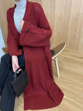 Overcoat Women Autumn And Winter Long Large Sweater Coat Female Lazy And Loose Open