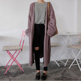 Autumn/winter Lazy Style Sweater Coat Cardigan Women New Loose Outer Wear Medium and Long Knee Knitted Top