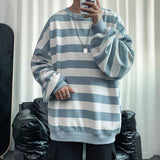 Nukty Autumn Spring Striped White Hoodies Sweatshirt For Men's  Loose Hip Hop Punk Pullover Streetwear Casual Fashion Clothes