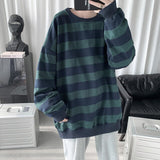 Nukty Autumn Spring Striped White Hoodies Sweatshirt For Men's  Loose Hip Hop Punk Pullover Streetwear Casual Fashion Clothes