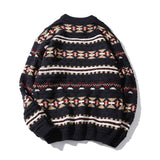 Autumn and Winter New women's Korean Geometric Pattern Embroidery Long-sleeved Oversized Loose Round Neck Knitted  9