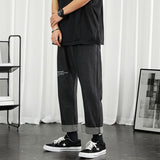 Men Black Korean Jeans Mens High Quality Streetwear Fashion Casual Baggy Straight Simple Cozy All-match Male Denim Pants