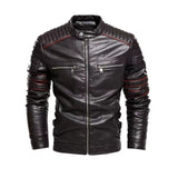 Men's Faux Fur Trench Coat Winter Motorcycle PU Leather Bomber Jacket Men Stand Collar Windbreaker Jackets Slim Warm Outerwear