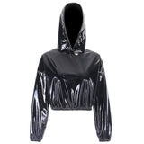 Angels Lapel Long Sleeve Top Solid Fur Ruched Pu Leather Jacket Winter Women Fashion Faux Leather Streetwear Plush Coat AG30767