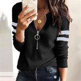Retro Sweater Beige Knitted Polo Shirt Striped Long Sleeve Sweater Fashion Loose Pullover Womens Winter Sweaters Warm Sweater
