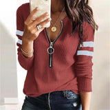 Retro Sweater Beige Knitted Polo Shirt Striped Long Sleeve Sweater Fashion Loose Pullover Womens Winter Sweaters Warm Sweater