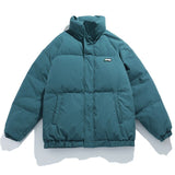 Winter Duck Down Jacket Men Coat Casual Loose Stand-Up Collar Clothes Waterproof Windproof Warm Outwear Outdoor Camping Black