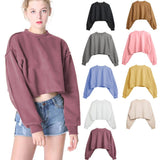 Thick Cotton Oversized Women Sweatshirt Hoodies Casual Loose Long Sleeve Harajuku Streetwear Crop Pullover Plus Size M30375