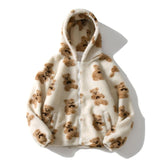 Cartoon Bear Lamb Wool Women's Winter Coats Hooded Jacket Casual Oversized Tops Clothes Women Jackets Cute Korean Coats Y2k