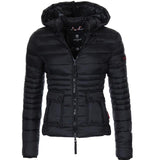 Nukty Women Winter Jacket Coat Warm Clothes Puffer Parkas Fashion Outwear Slim Fit Solid Casual Hooded Coat Women Parka