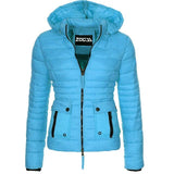 Nukty Women Winter Jacket Coat Warm Clothes Puffer Parkas Fashion Outwear Slim Fit Solid Casual Hooded Coat Women Parka