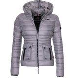 Nukty Women Winter Jacket Coat Warm Clothes Puffer Parkas Fashion Outwear Slim Fit Solid Casual Hooded Coat Women Parka