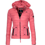 Nukty Women Winter Jacket Coat Warm Clothes Puffer Parkas Fashion Outwear Slim Fit Solid Casual Hooded Coat Women Parka