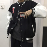 College Style Baseball Uniform Jacket Women Spring Autumn Korean Student Casual Coat Loose Harajuku BF Couple Outfit Jacket