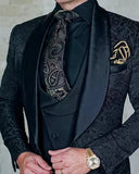 Nukty Mens 3 Piece Nehru Grandad Collar Suit Beatles Indian Tailored Fit Classic