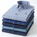 Nukty Camisa Social Masculina Men's Cotton Plaid Casual Shirt Pocket Long Sleeve Standard-fit Comfortable Shirts Slim Fit