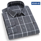 Nukty Camisa Social Masculina Men's Cotton Plaid Casual Shirt Pocket Long Sleeve Standard-fit Comfortable Shirts Slim Fit