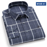 Nukty Camisa Social Masculina Men's Cotton Plaid Casual Shirt Pocket Long Sleeve Standard-fit Comfortable Shirts Slim Fit