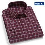 Nukty Camisa Social Masculina Men's Cotton Plaid Casual Shirt Pocket Long Sleeve Standard-fit Comfortable Shirts Slim Fit